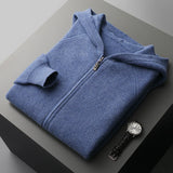 Merino Hooded Zip Sweater