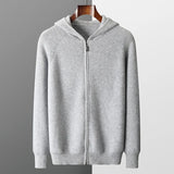 Merino Hooded Zip Sweater