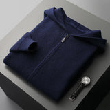 Merino Hooded Zip Sweater